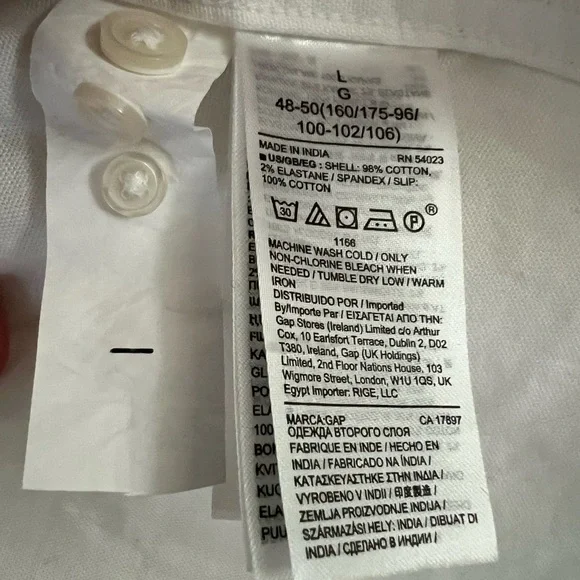 98% Cotton Gap Oxford White Shirt Dress - Picture 6 of 10